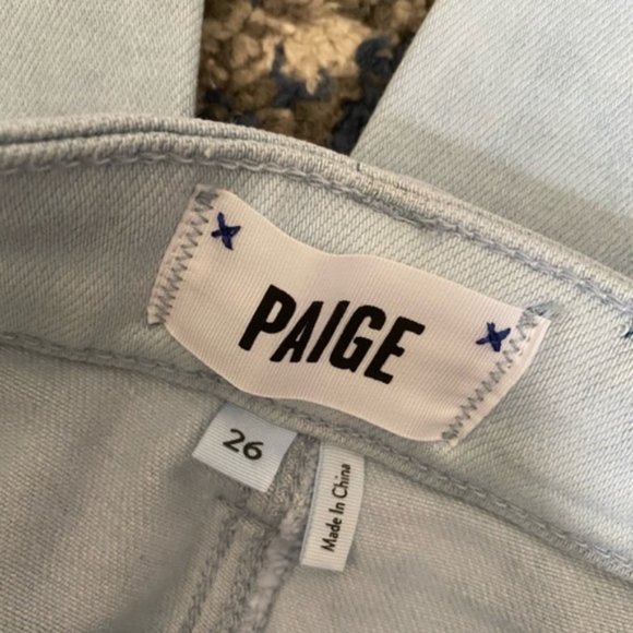 PAIGE Hoxton Slim Crop Raw Hem Jeans - Picture 9 of 9
